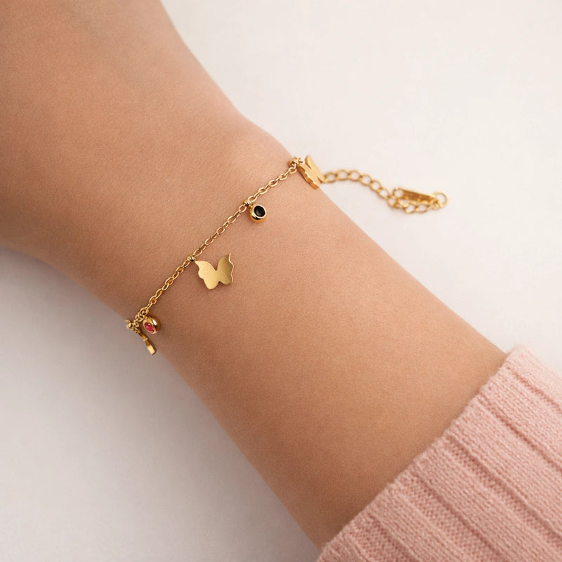 Amora Butterfly Bracelet for women | Kishori anti-tarnish bracelet