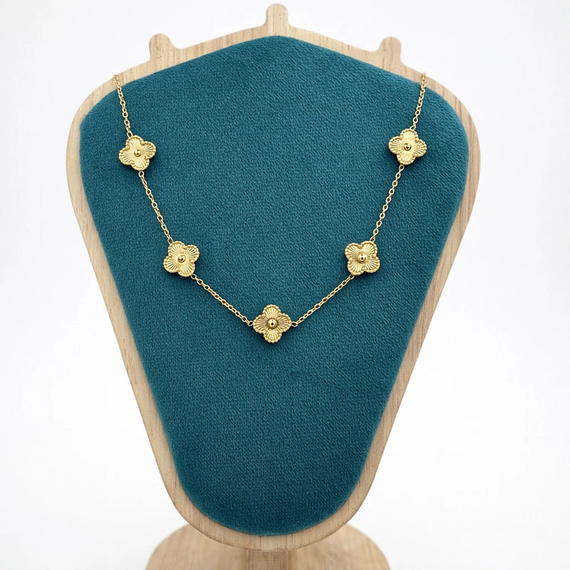 Golden Clover Pendant for women | Kishori anti-tarnish pendant/necklace