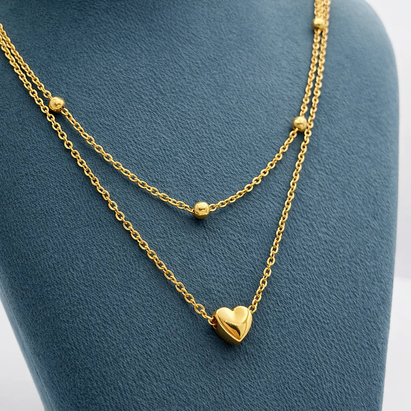 Aura Heart Layers for women | Kishori anti-tarnish pendant/necklace