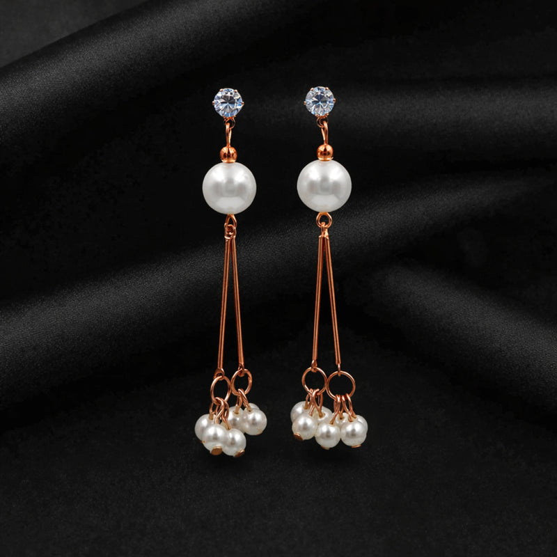 Snowdrop Pearl Danglers for women | Kishori anti-tarnish dangler earrings