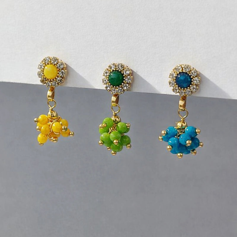 cluster drop earwear trio for women | Kishori anti-tarnish dangler earrings