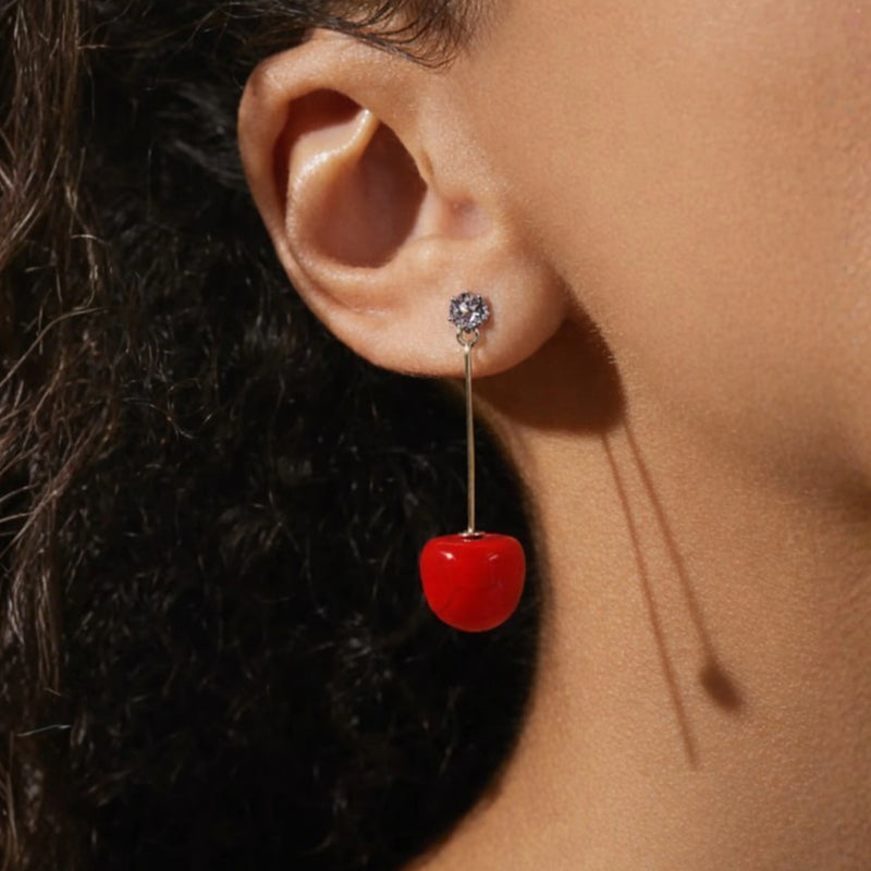 Cherry Earrings for women | Kishori anti-tarnish ring