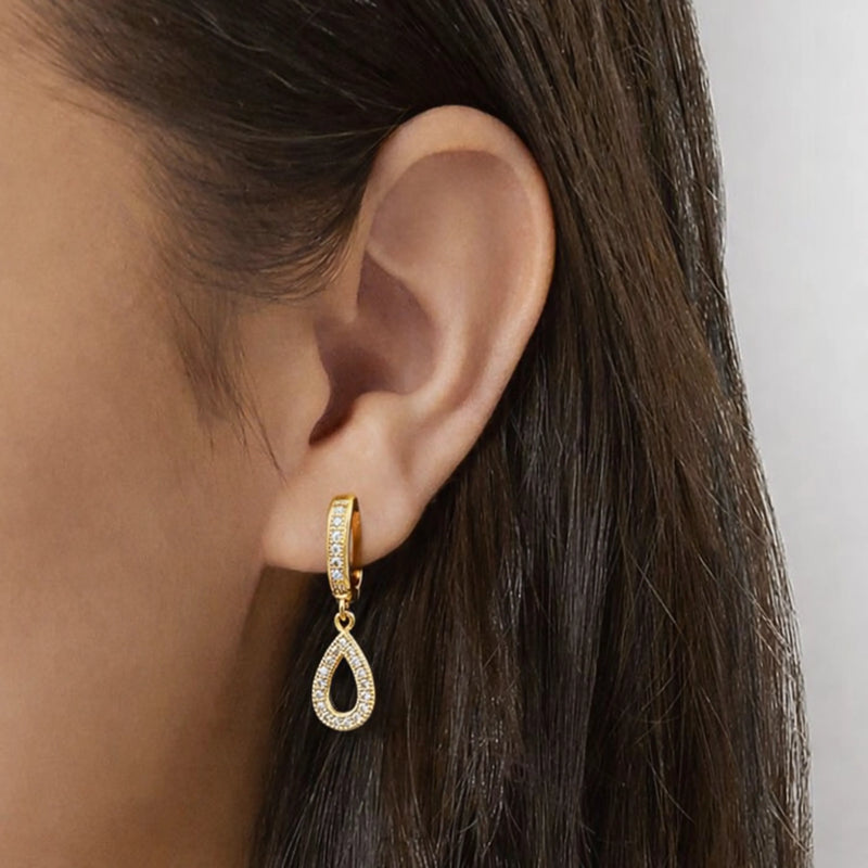 Golden Dew Drops for women | Kishori anti-tarnish dangler earrings
