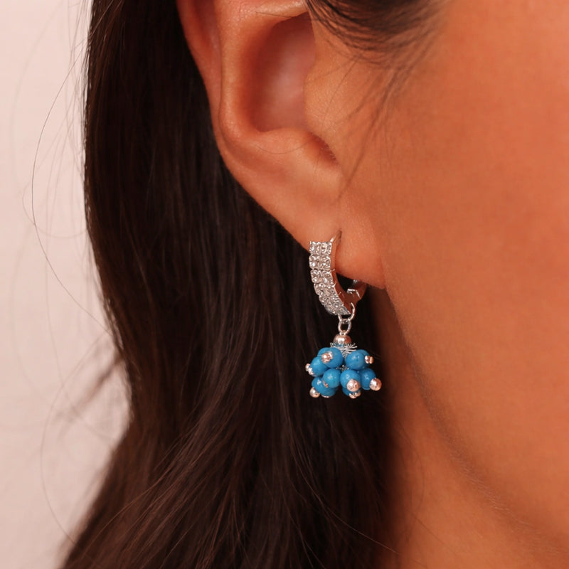Sterling Silver Orbit Earrings for women | Kishori anti-tarnish ring