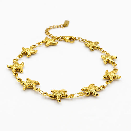 Golden Starfish Charm Bracelet for women | Kishori anti-tarnish bracelet