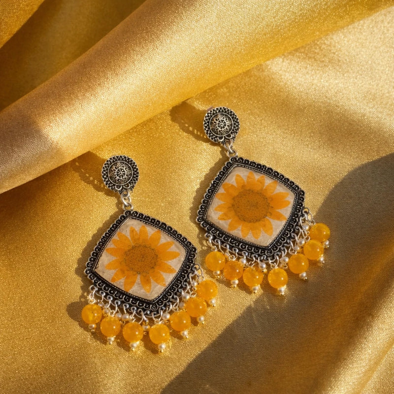 Sunflare Bloom Jhumkas for women | Kishori anti-tarnish jhumka earrings