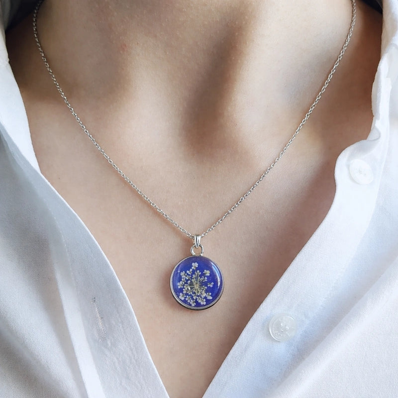 Azure Bloom Pendant for women | Kishori anti-tarnish pendant/necklace