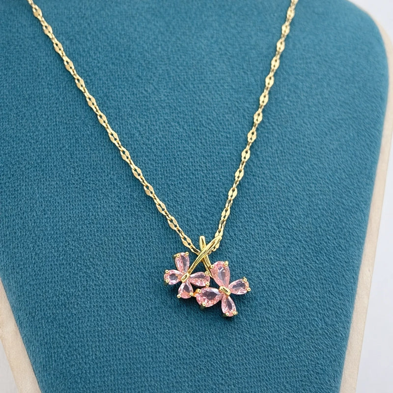 Blush Blossom Pendant for women | Kishori anti-tarnish pendant/necklace