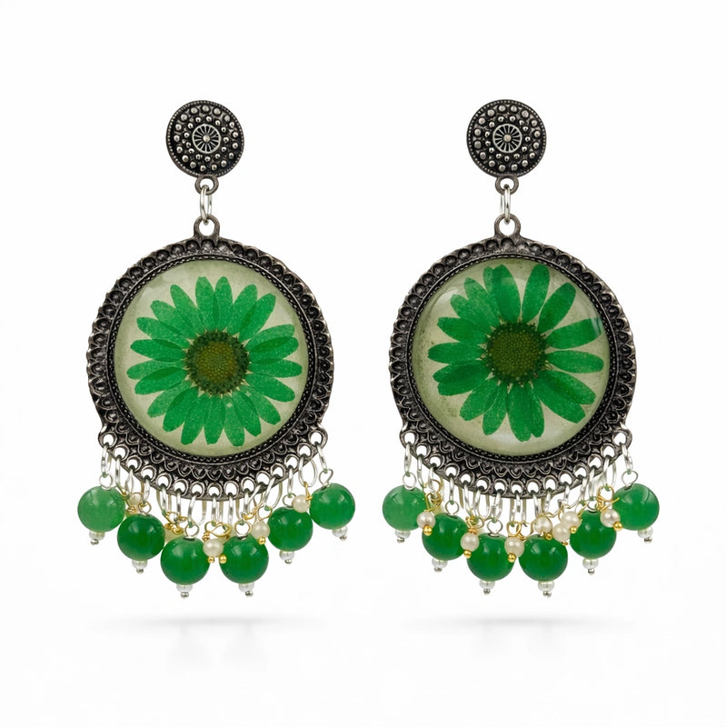 Verdant Petal Jhumkas for women | Kishori anti-tarnish jhumka earrings