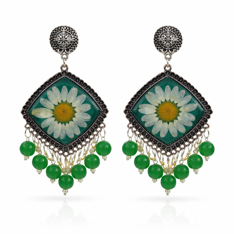 Sylva Bloom Square Jhumkas for women | Kishori anti-tarnish jhumka earrings