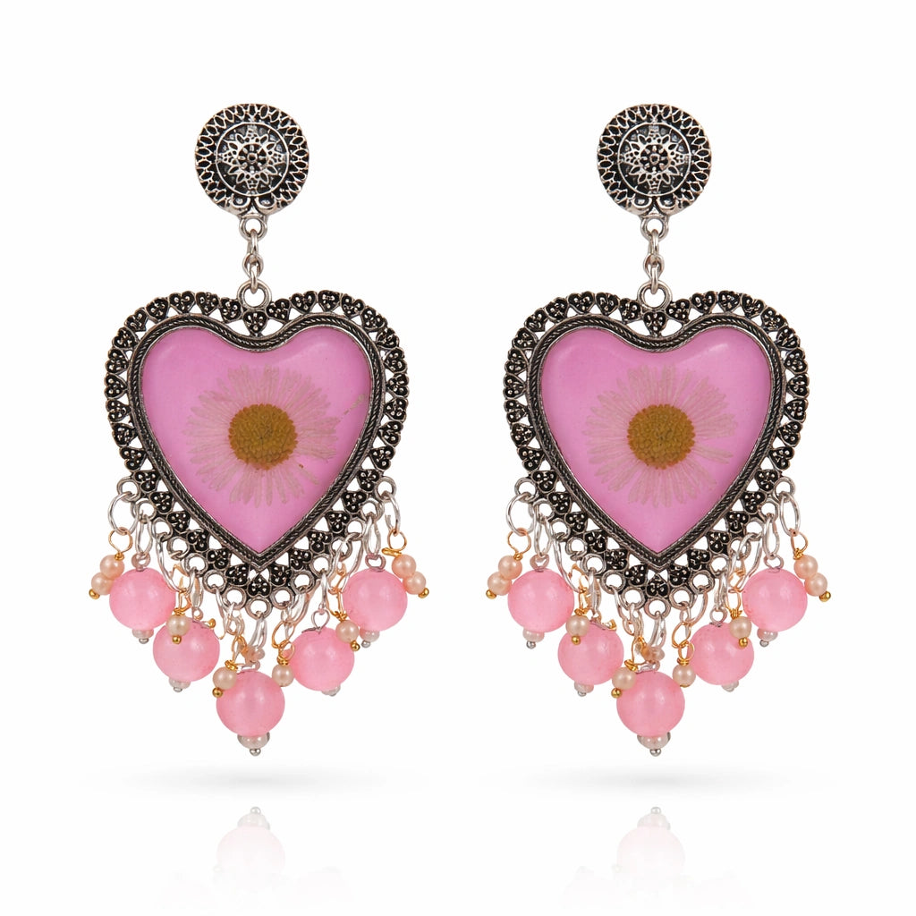 Blush Petal Heart Drops