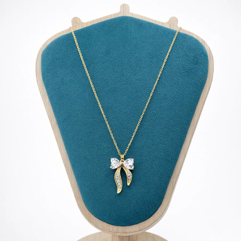 Sugar Bow Necklace for women | Kishori anti-tarnish pendant/necklace
