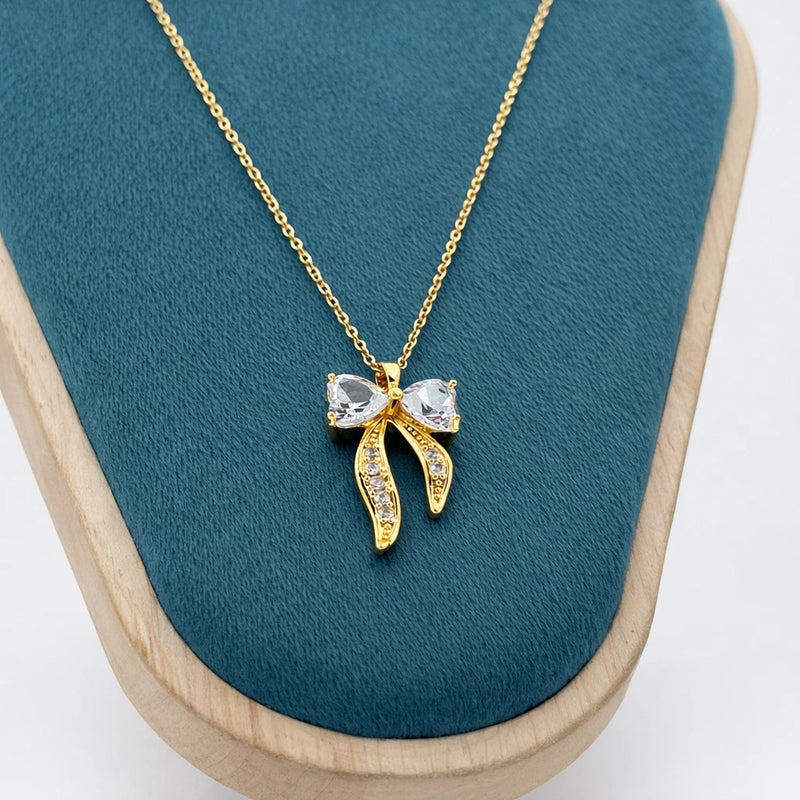 Sugar Bow Necklace for women | Kishori anti-tarnish pendant/necklace