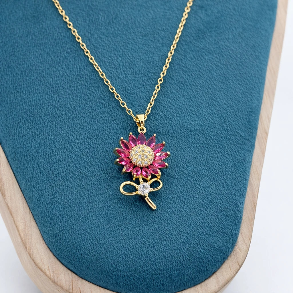 Ruby Bloom Necklace