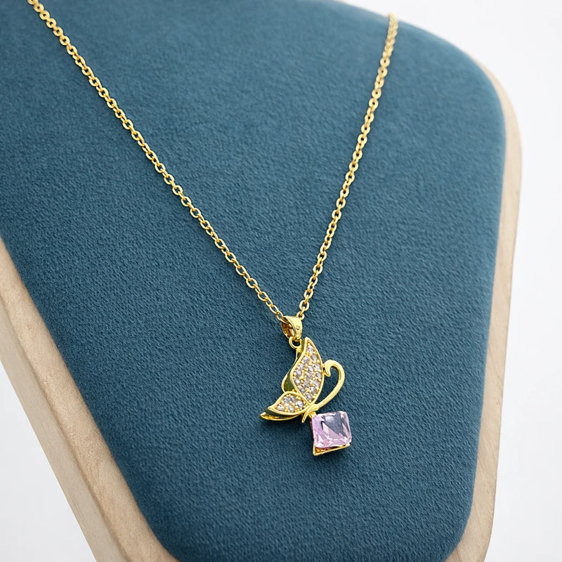 Blush Flutter Pendant for women | Kishori anti-tarnish pendant/necklace