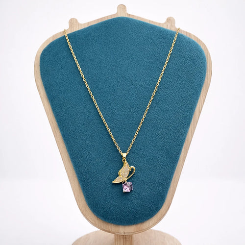 Blush Flutter Pendant for women | Kishori anti-tarnish pendant/necklace