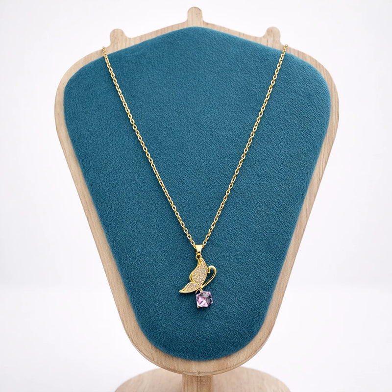 Blush Flutter Pendant for women | Kishori anti-tarnish pendant/necklace