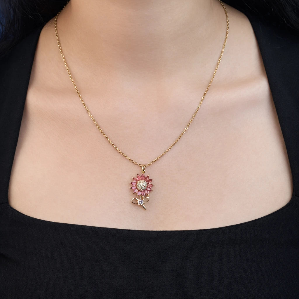 Ruby Bloom Necklace