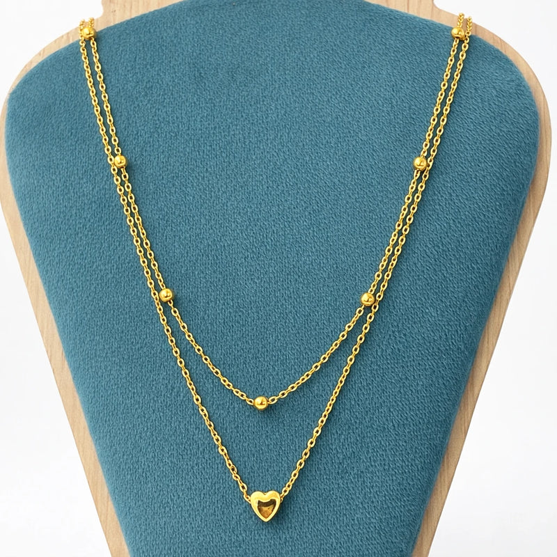 Aura Heart Layers for women | Kishori anti-tarnish pendant/necklace
