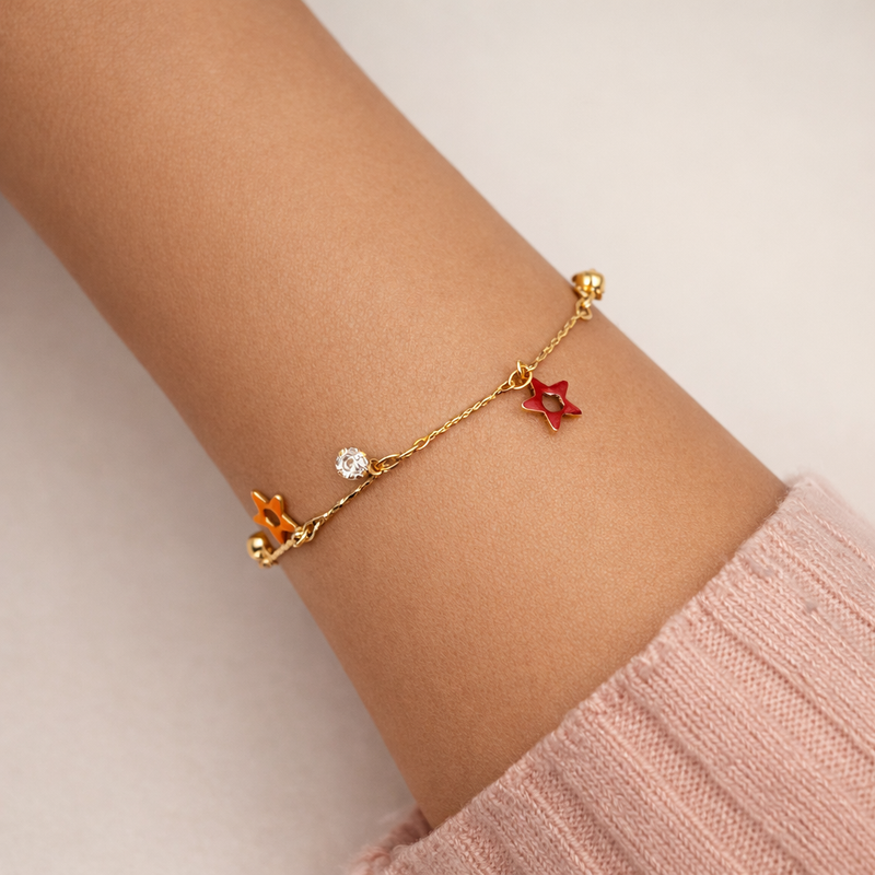 Golden Stardust Bracelet for women | Kishori anti-tarnish bracelet